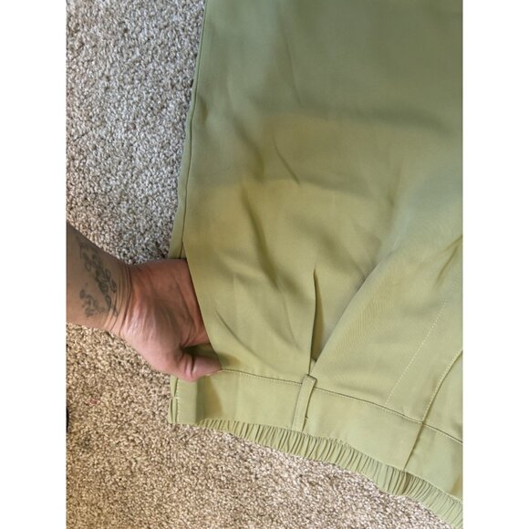 Womens Wide Leg Palazzo Dress Pants with Pockets Size 2XL Lime Green NWT - Picture 13 of 14